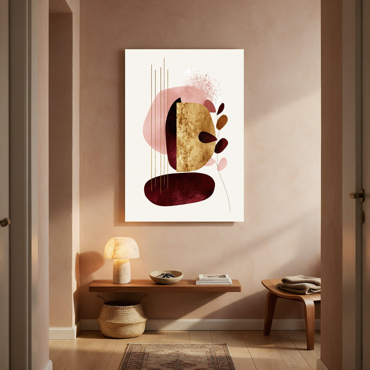 Minimal Bloom Shapes — Portrait Living Room- Final