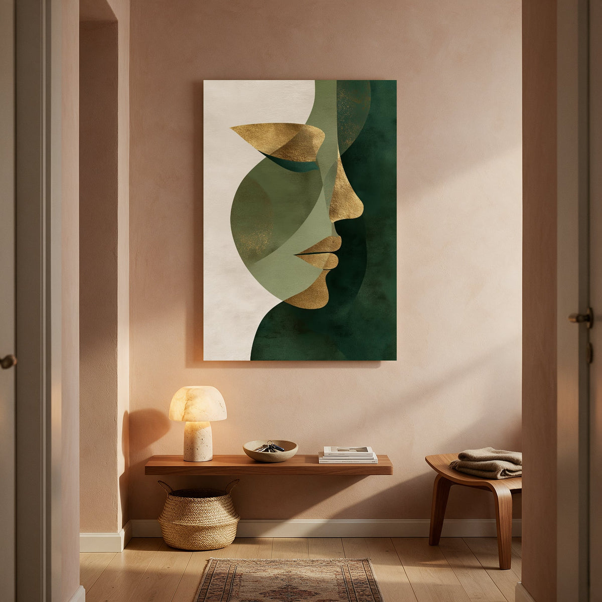 Golden Profile Silhouette — Portrait Living Room- Final