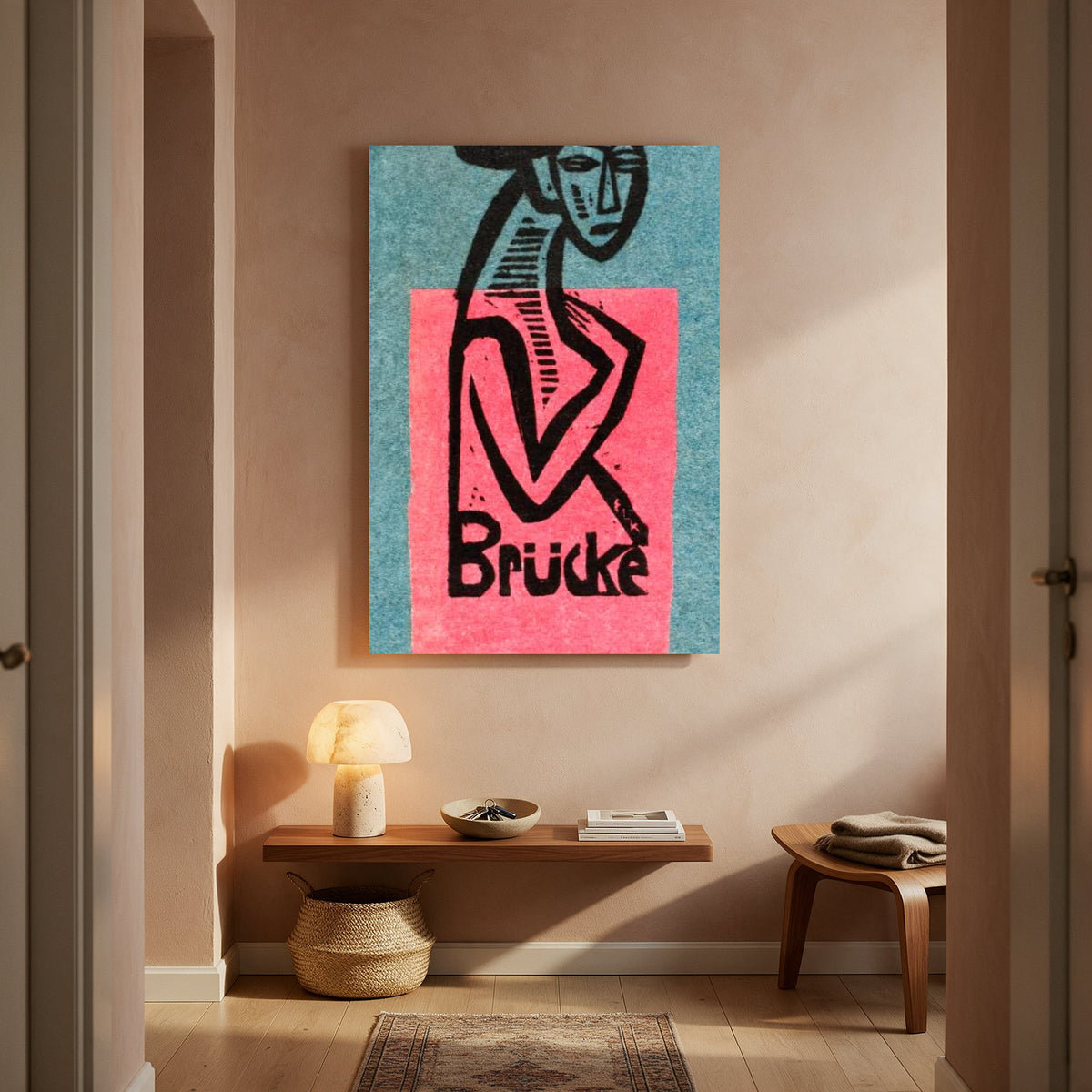 Brücke Woodcut — Portrait Living Room- Final
