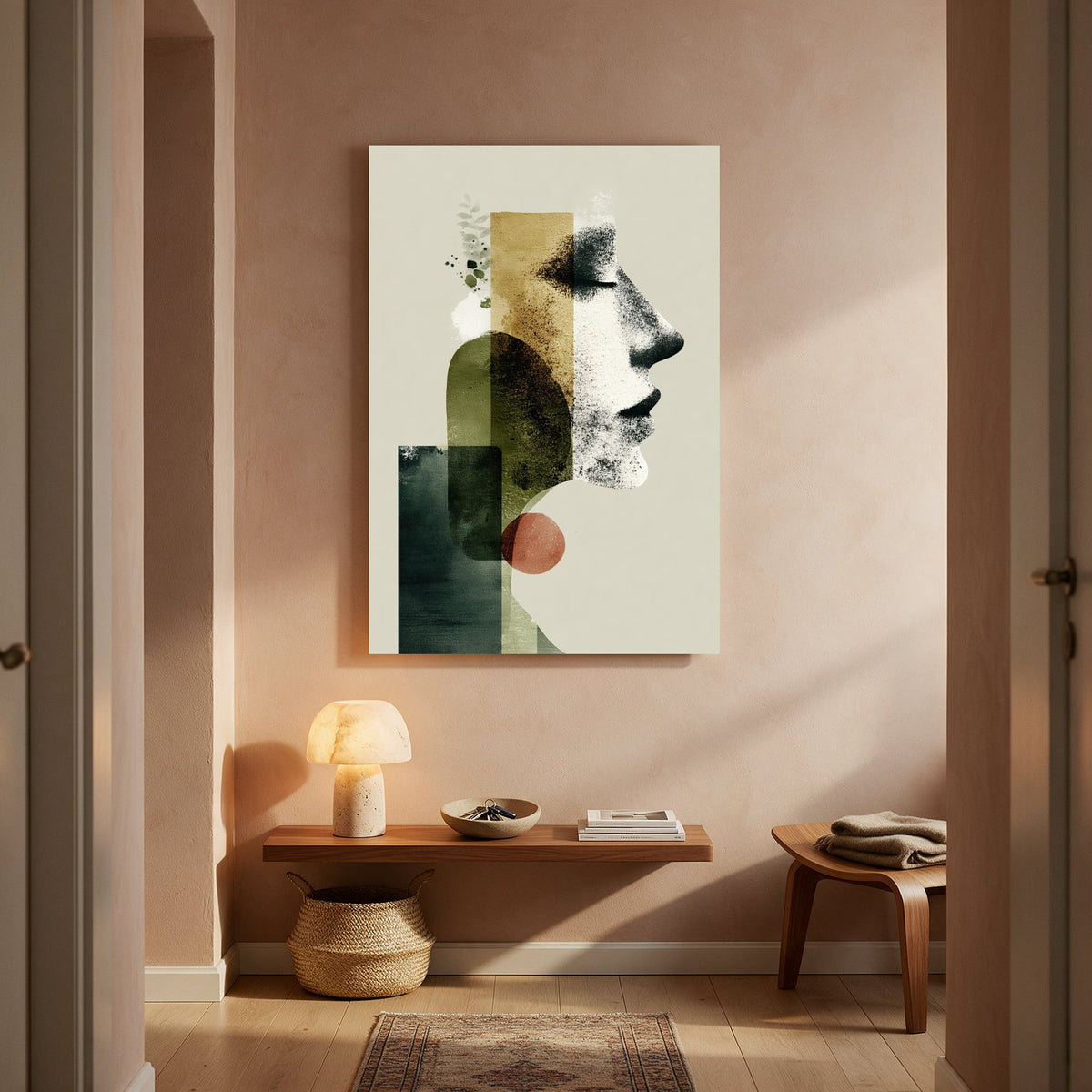 Textured Profile in Green — Portrait Living Room- Final