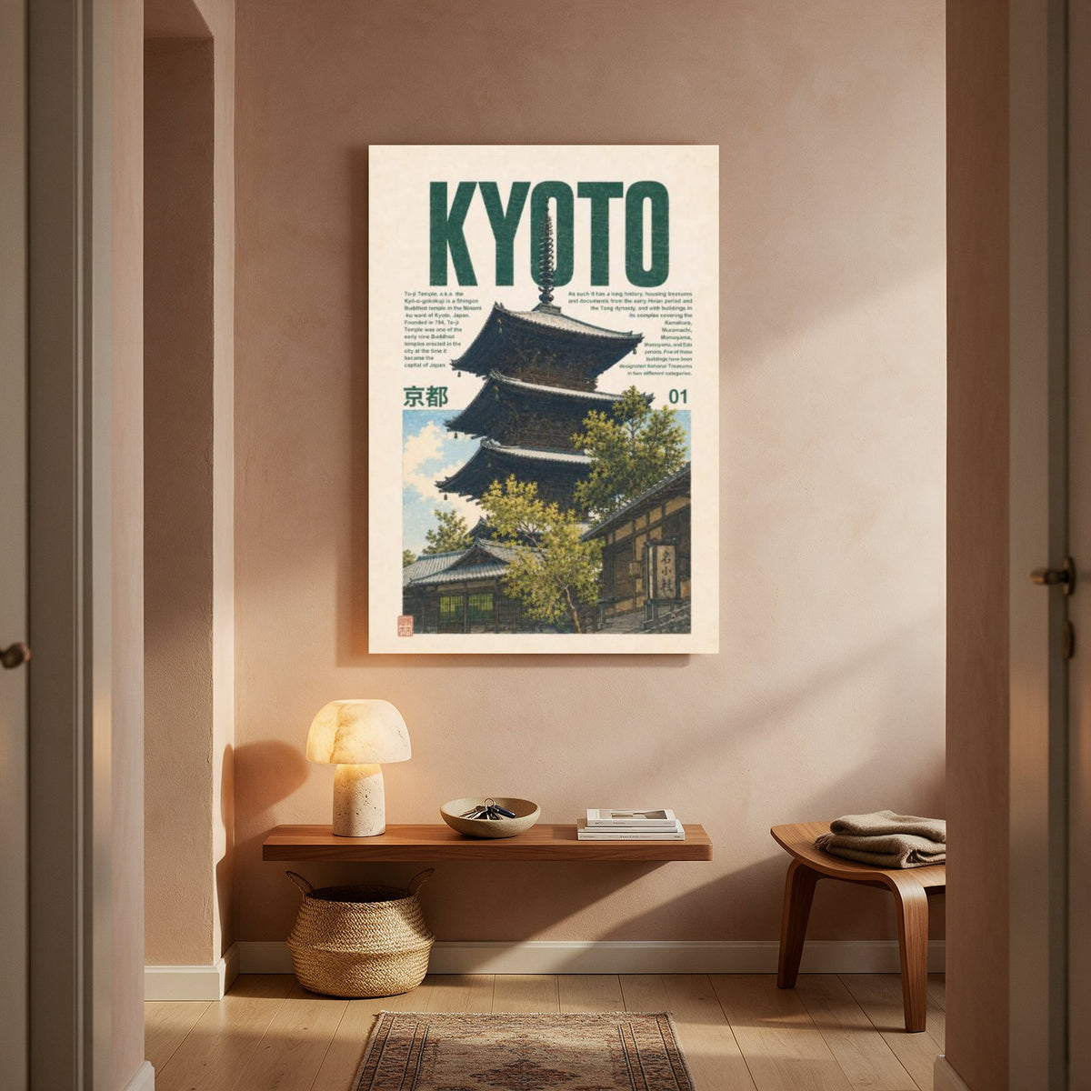 Kyoto Pagoda Poster — Portrait Living Room- Final