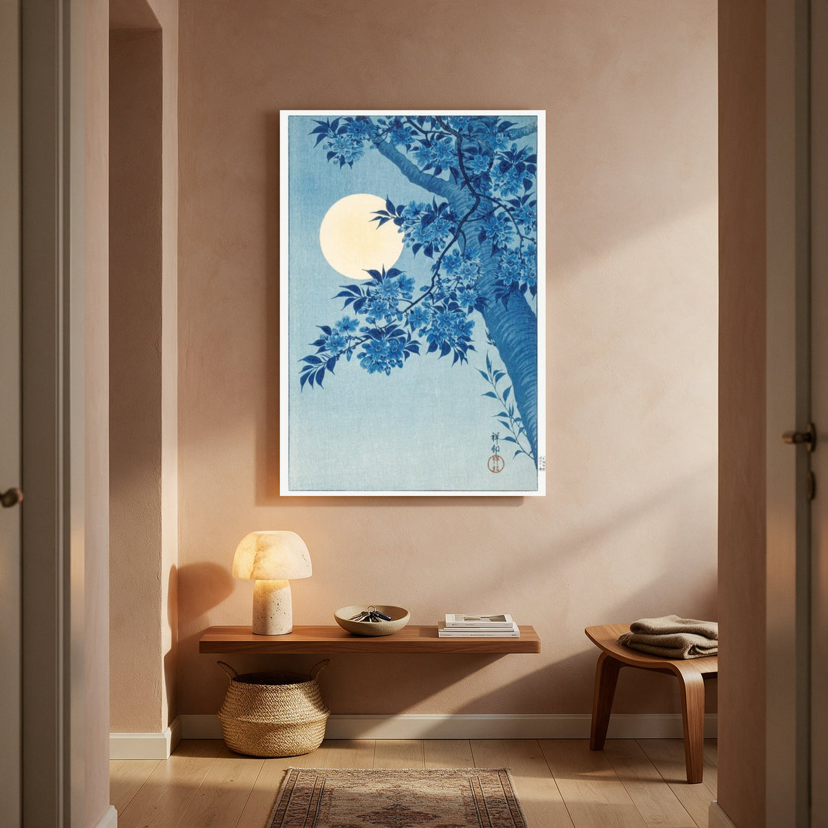 Moon and Cherry Blossom — Portrait Living Room- Final