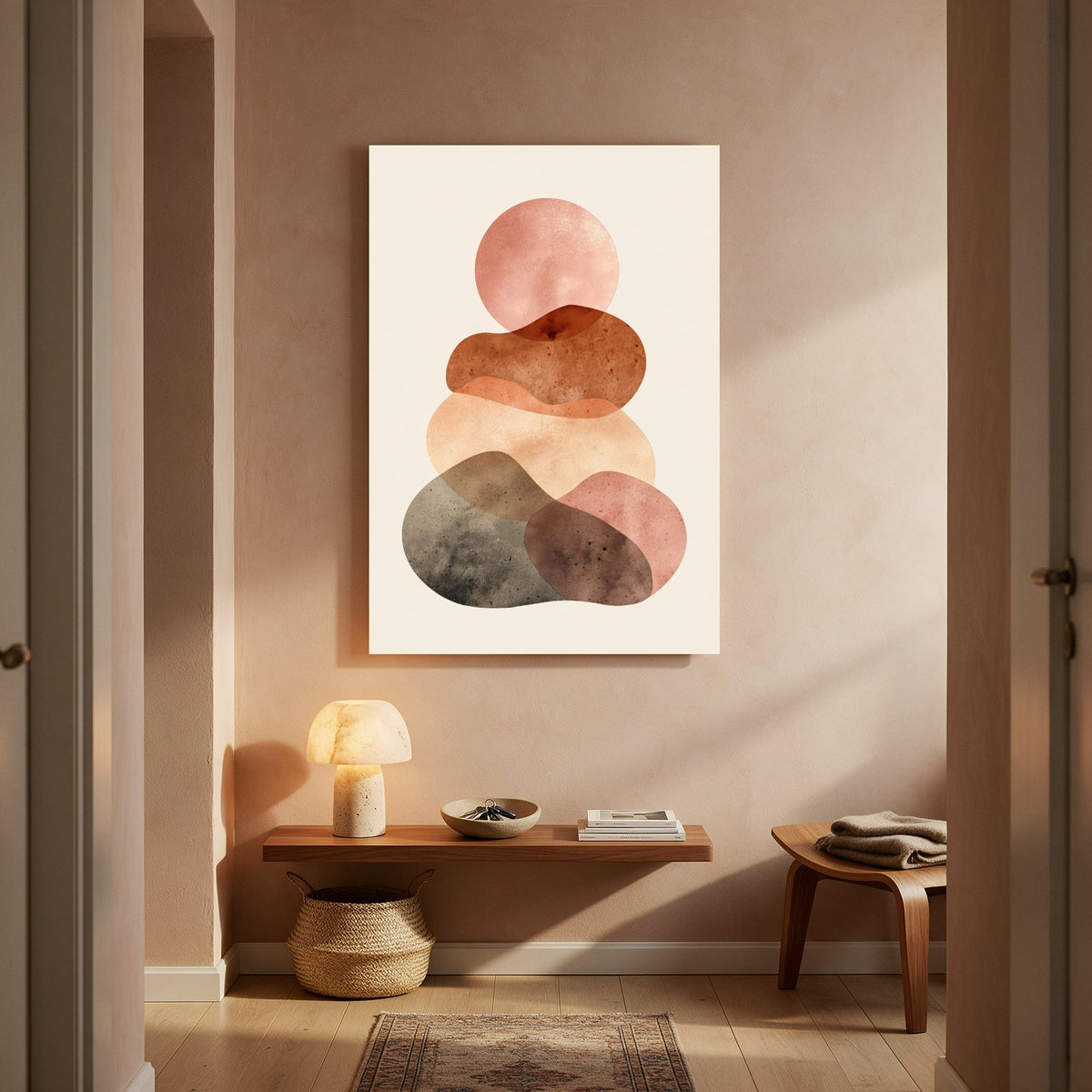 Blush Balanced Stones No2 — Portrait Living Room- Final