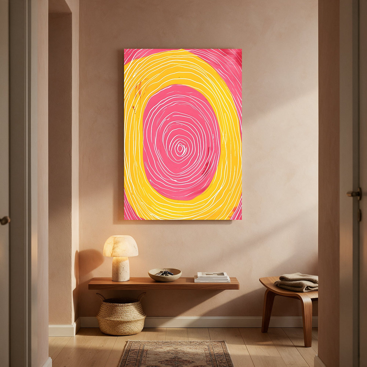 Pink Spiral Tunnel — Portrait Living Room- Final