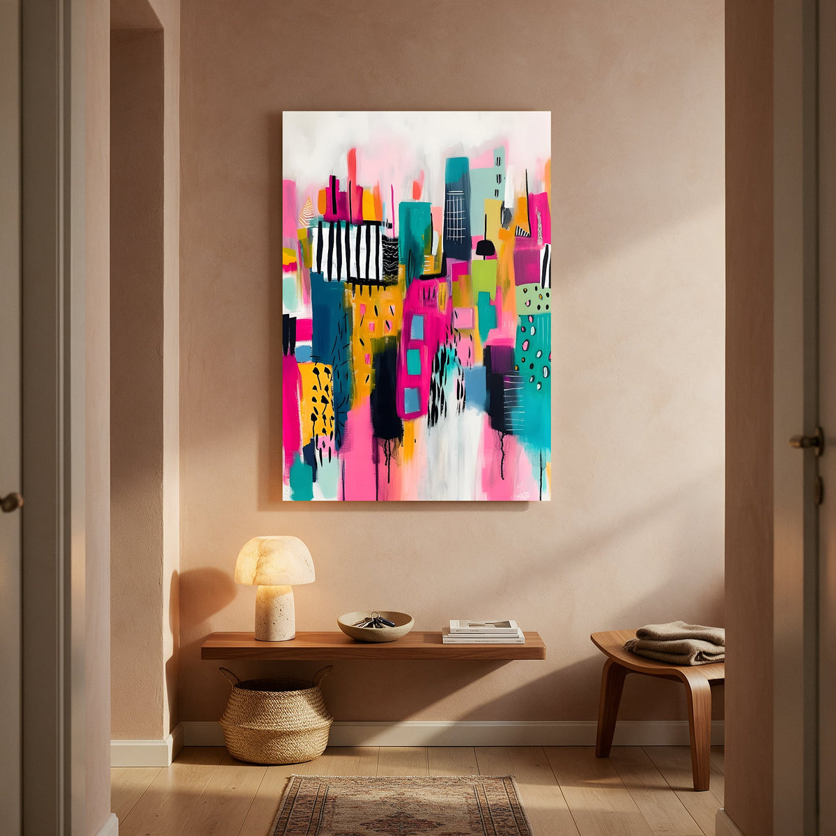 Neon City Nights — Portrait Living Room- Final