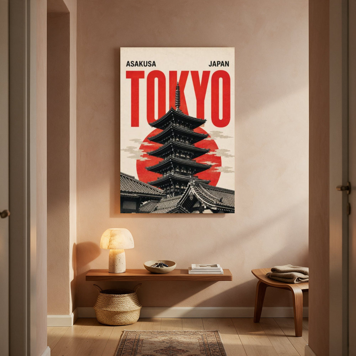 Tokyo Asakusa Poster — Portrait Living Room- Final