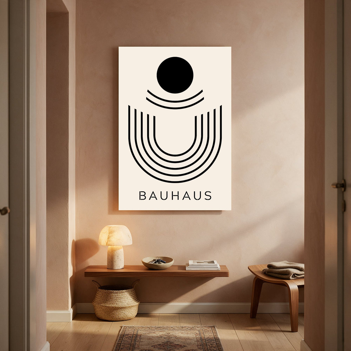 Bauhaus Sunrise Lines — Portrait Living Room- Final