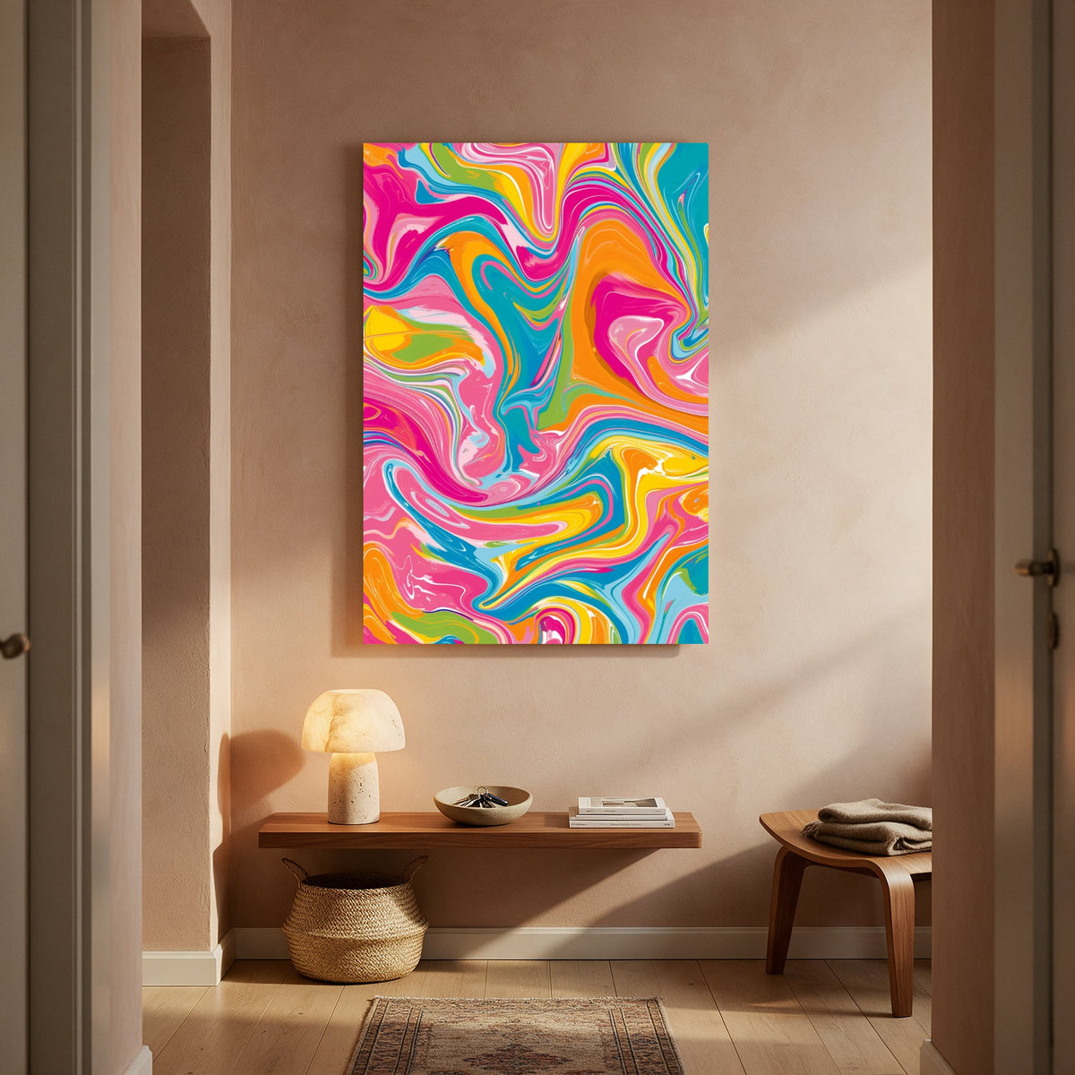 Golden Marble Swirl — Portrait Living Room- Final
