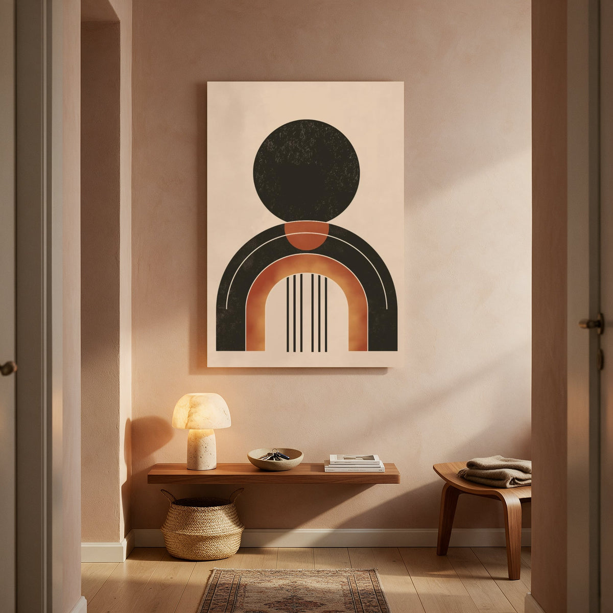 Terracotta Totem Arch — Portrait Living Room- Final