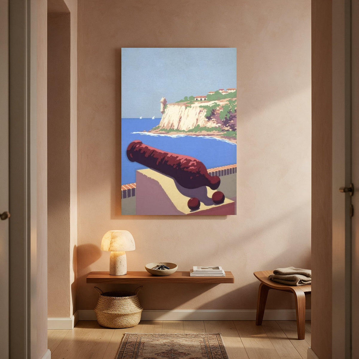 Coastal Fort and Cannon Poster — Portrait Living Room- Final