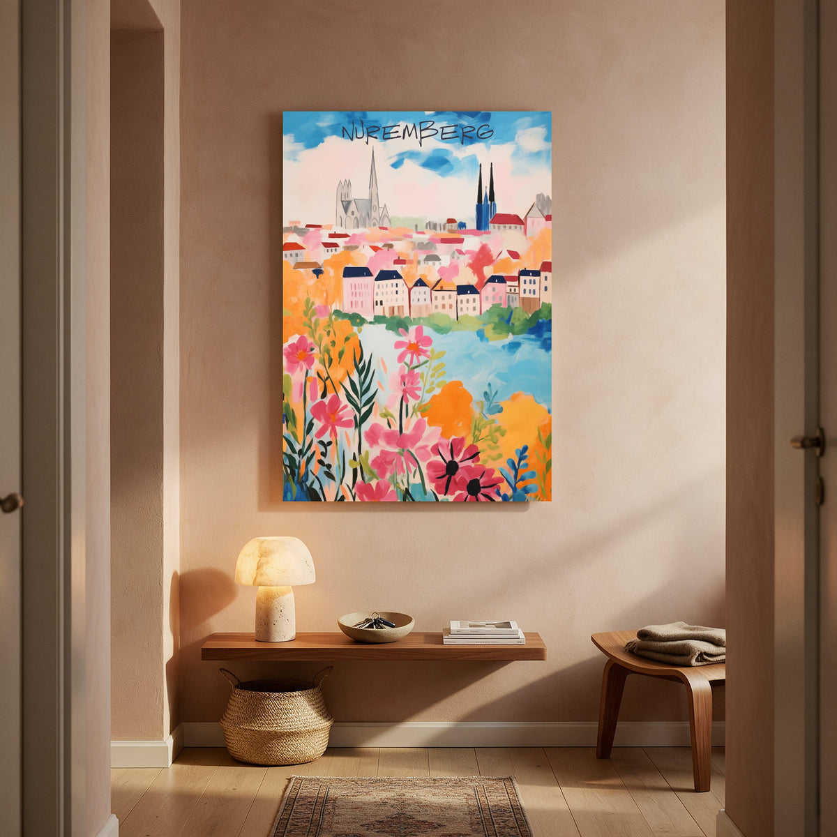 Nuremberg Old Town Blooms — Portrait Living Room- Final