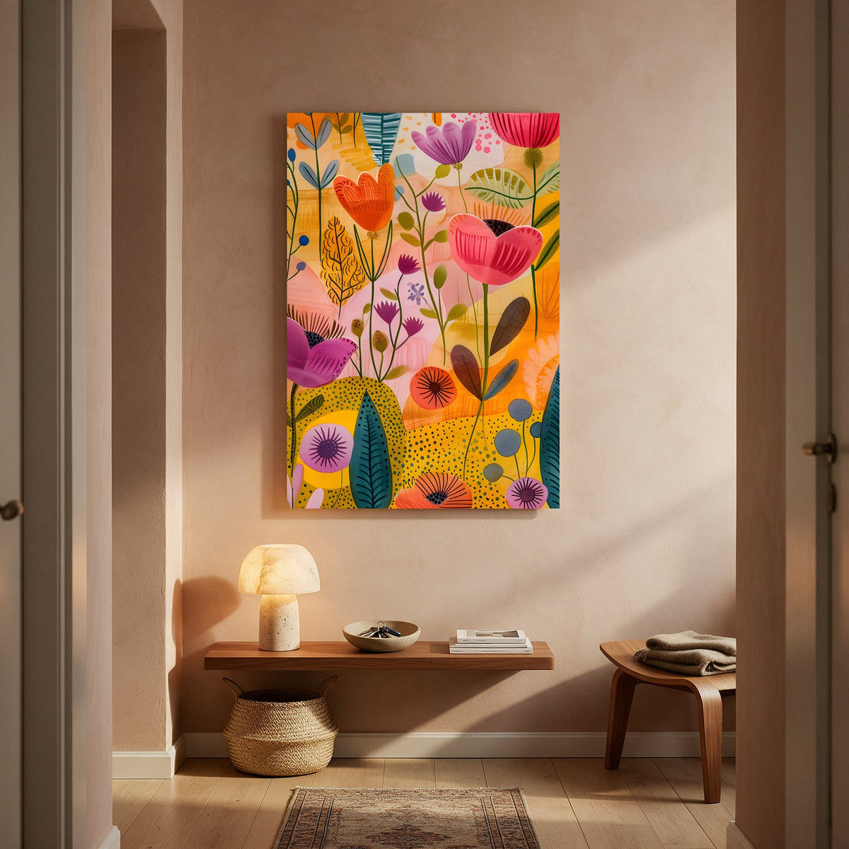 Garden Birds and Blooms — Portrait Living Room- Final