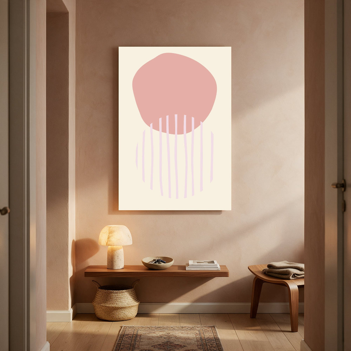 Blush Circle with Lines — Portrait Living Room- Final