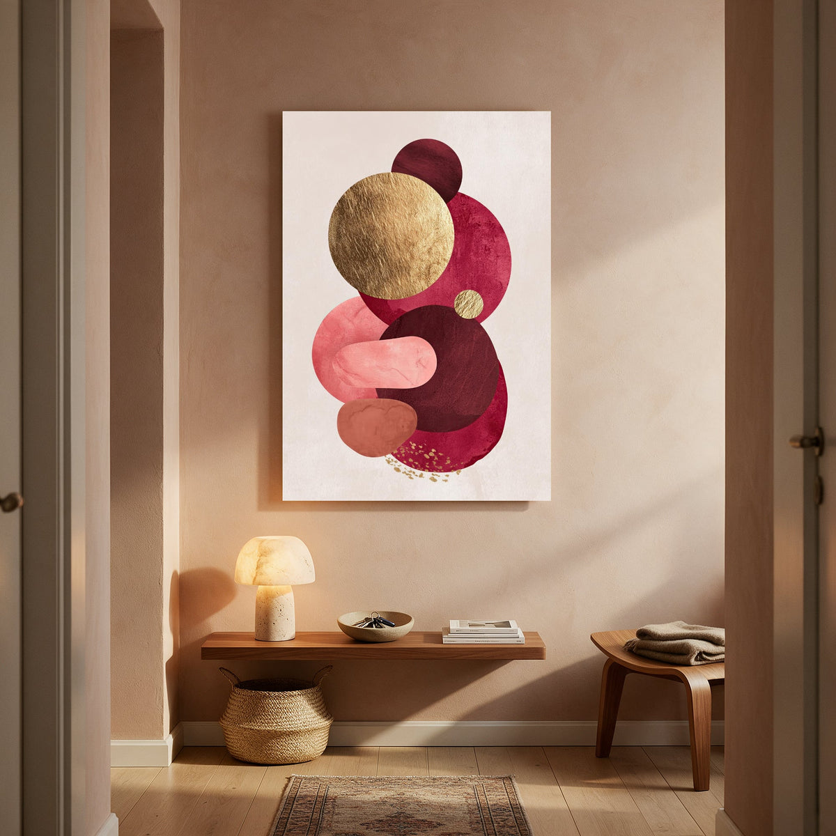 Stacked Blush Stones — Portrait Living Room- Final