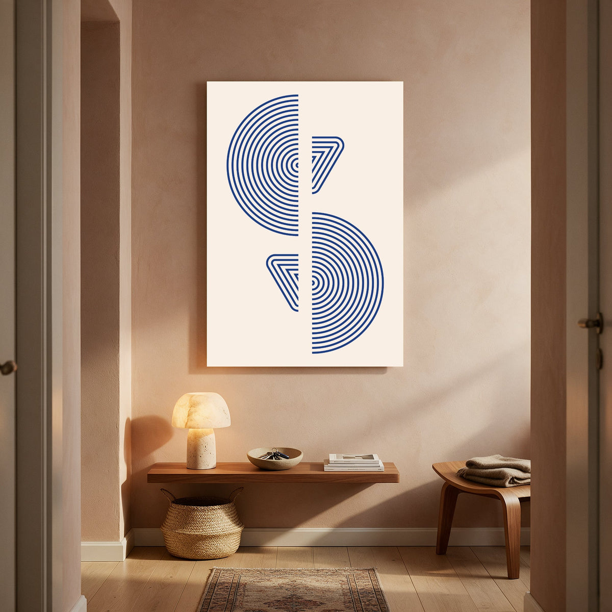 Cobalt Swirl Motif — Portrait Living Room- Final