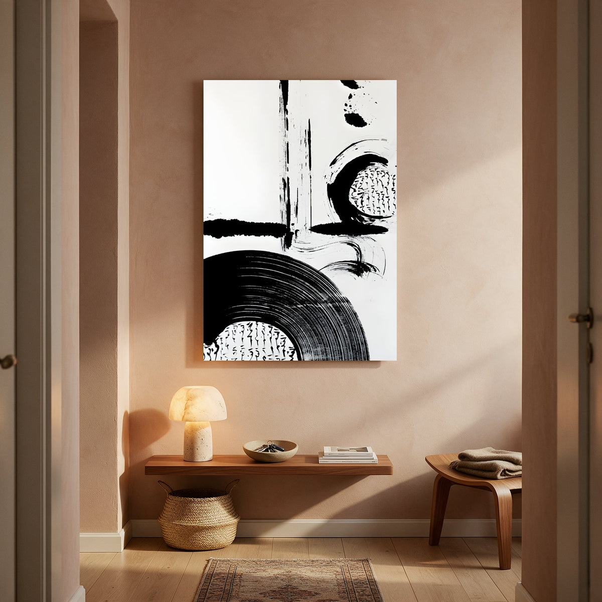 Brush Circles and Seals — Portrait Living Room- Final