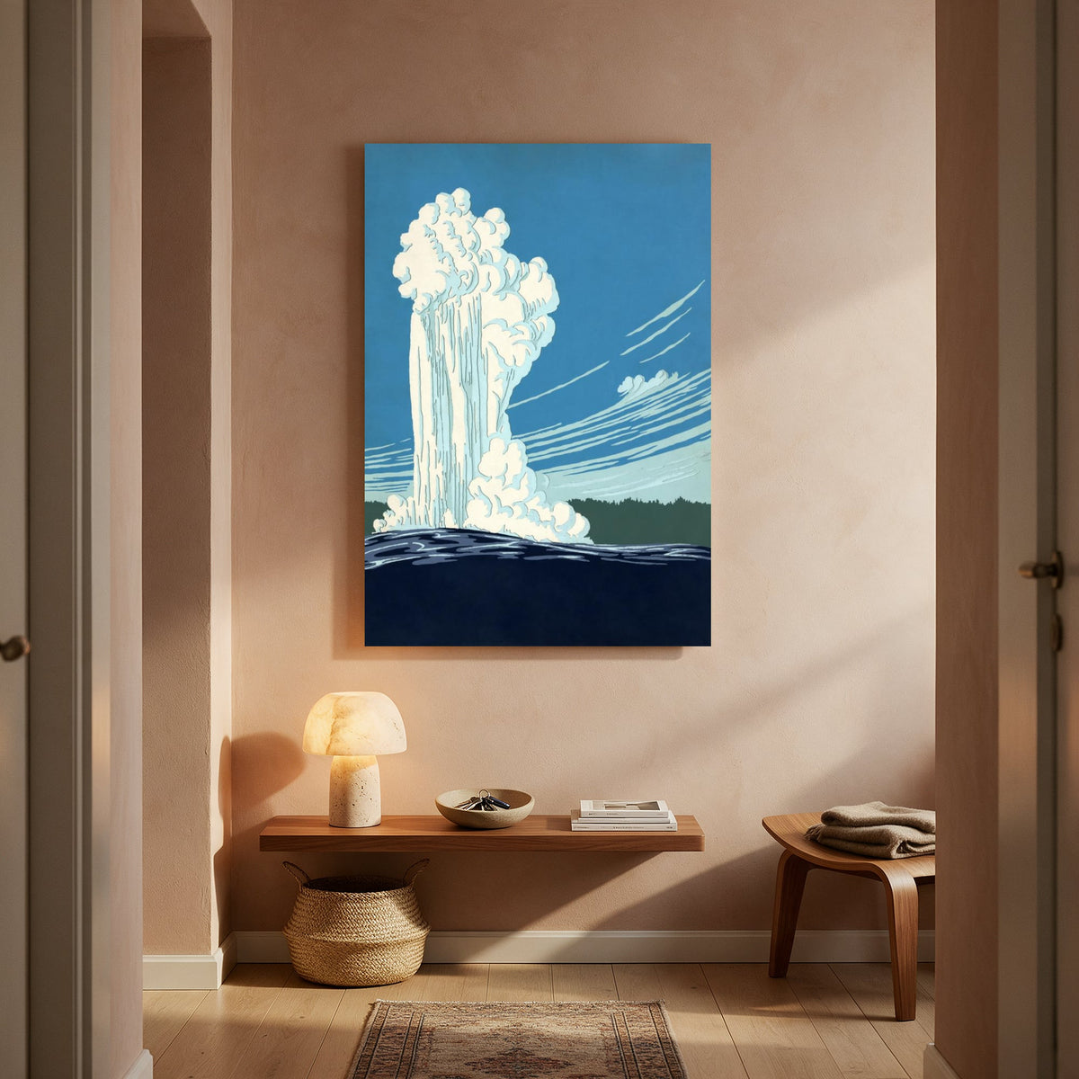 Geyser National Park Poster — Portrait Living Room- Final