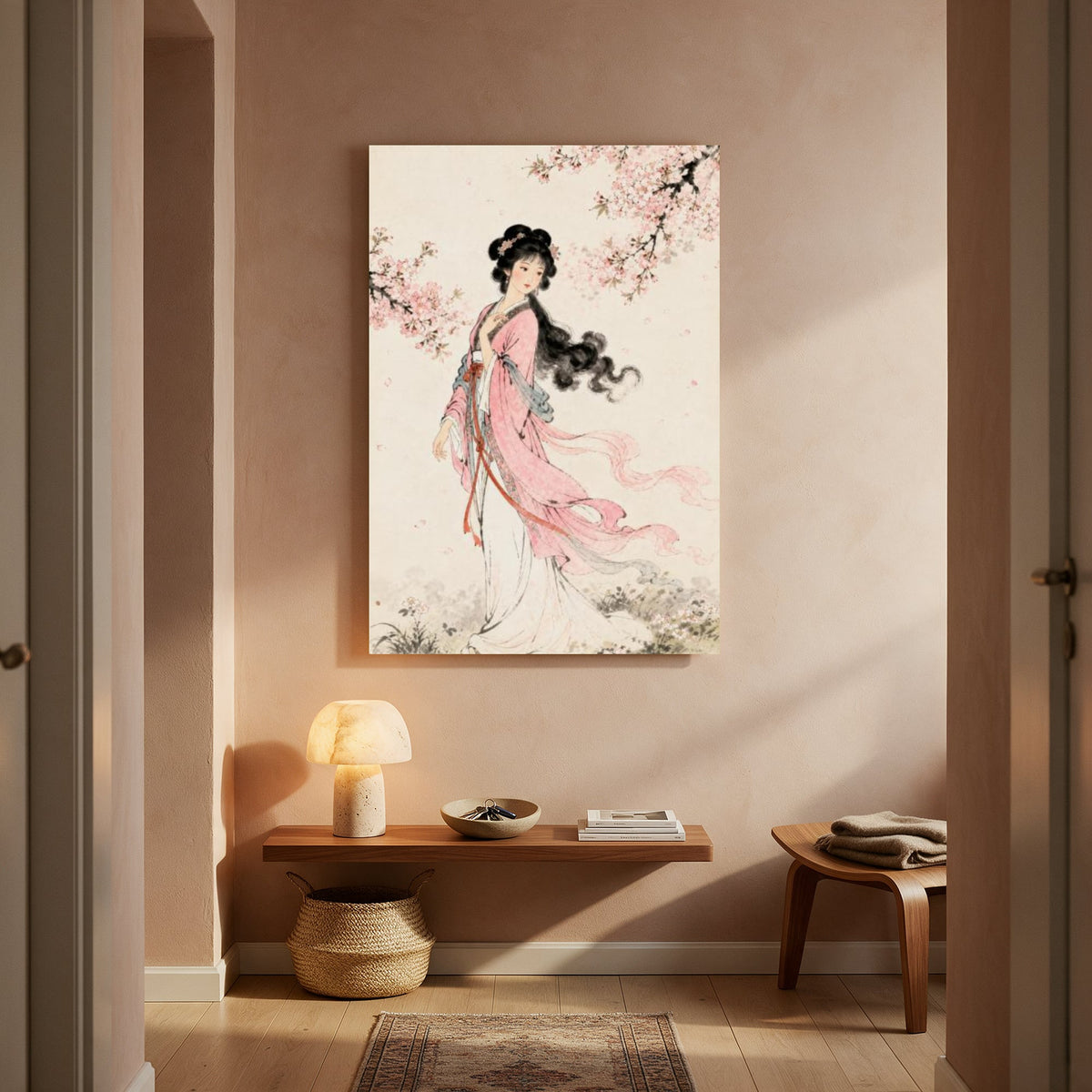 Maiden in Pink Robe — Portrait Living Room- Final