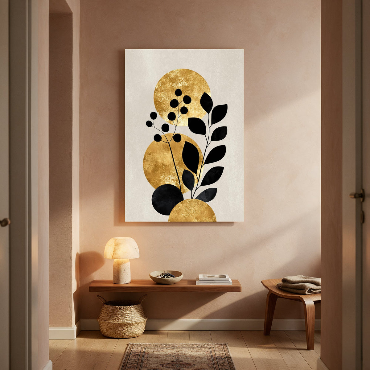 Golden Berry Branch — Portrait Living Room- Final