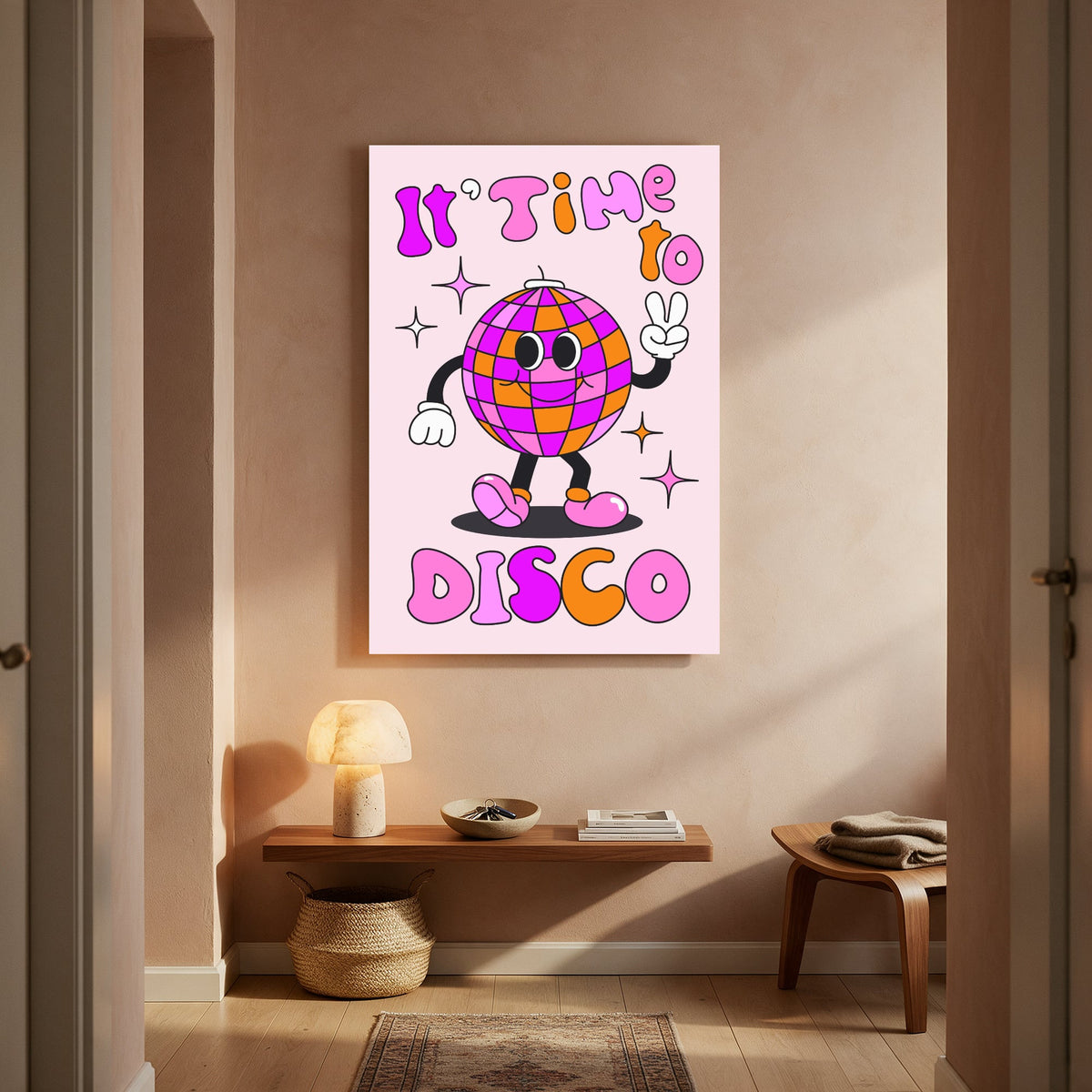 It's Time to Disco Pink — Portrait Living Room- Final