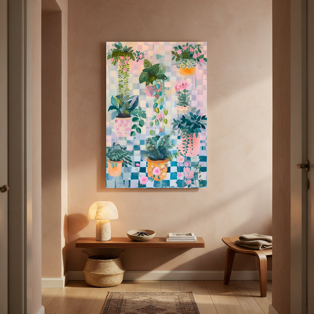 Hanging Garden Checker — Portrait Living Room- Final