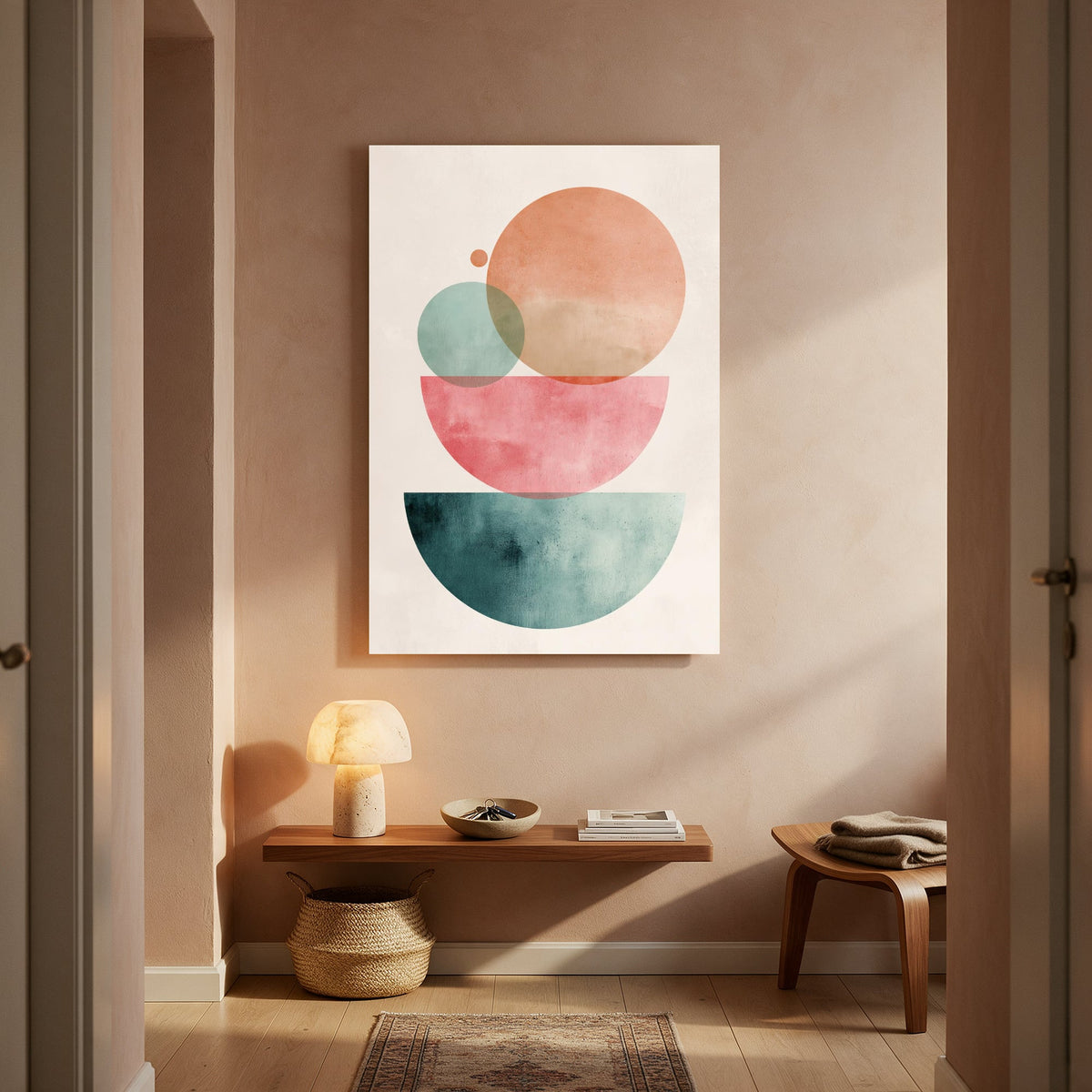 Coral Tone Totem — Portrait Living Room- Final