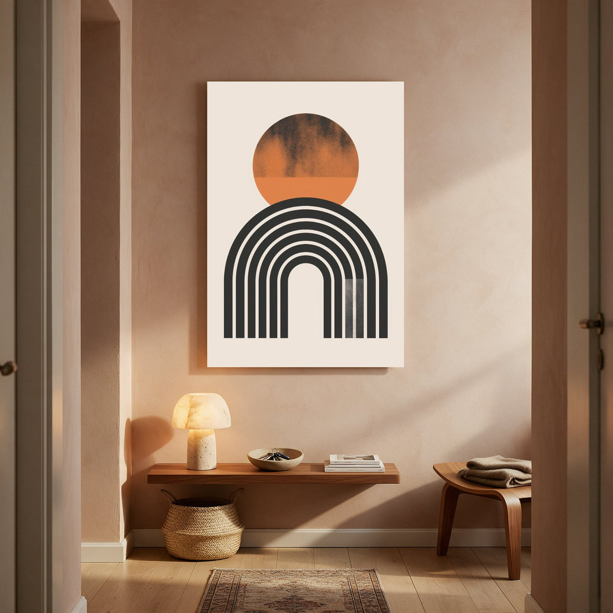 Warm Sunrise Arch — Portrait Living Room- Final