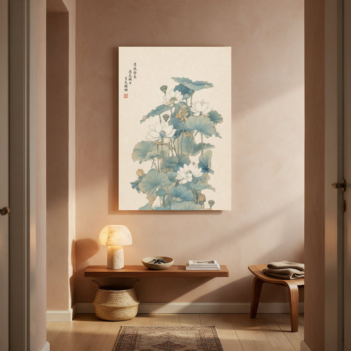 Pale Lotus Garden — Portrait Living Room- Final
