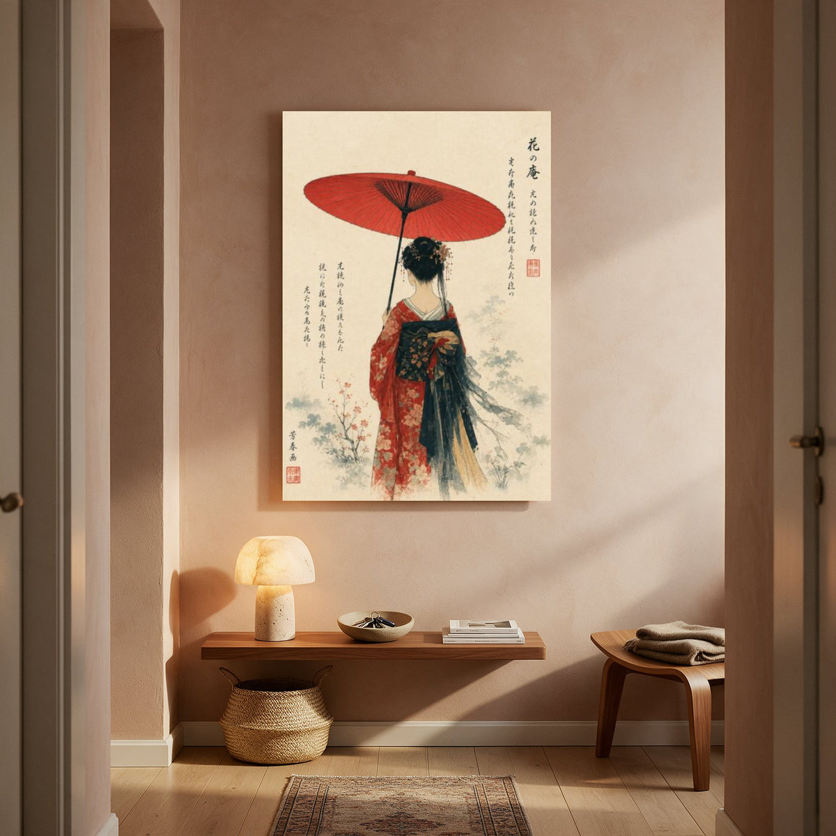 Woman with Red Umbrella — Portrait Living Room- Final