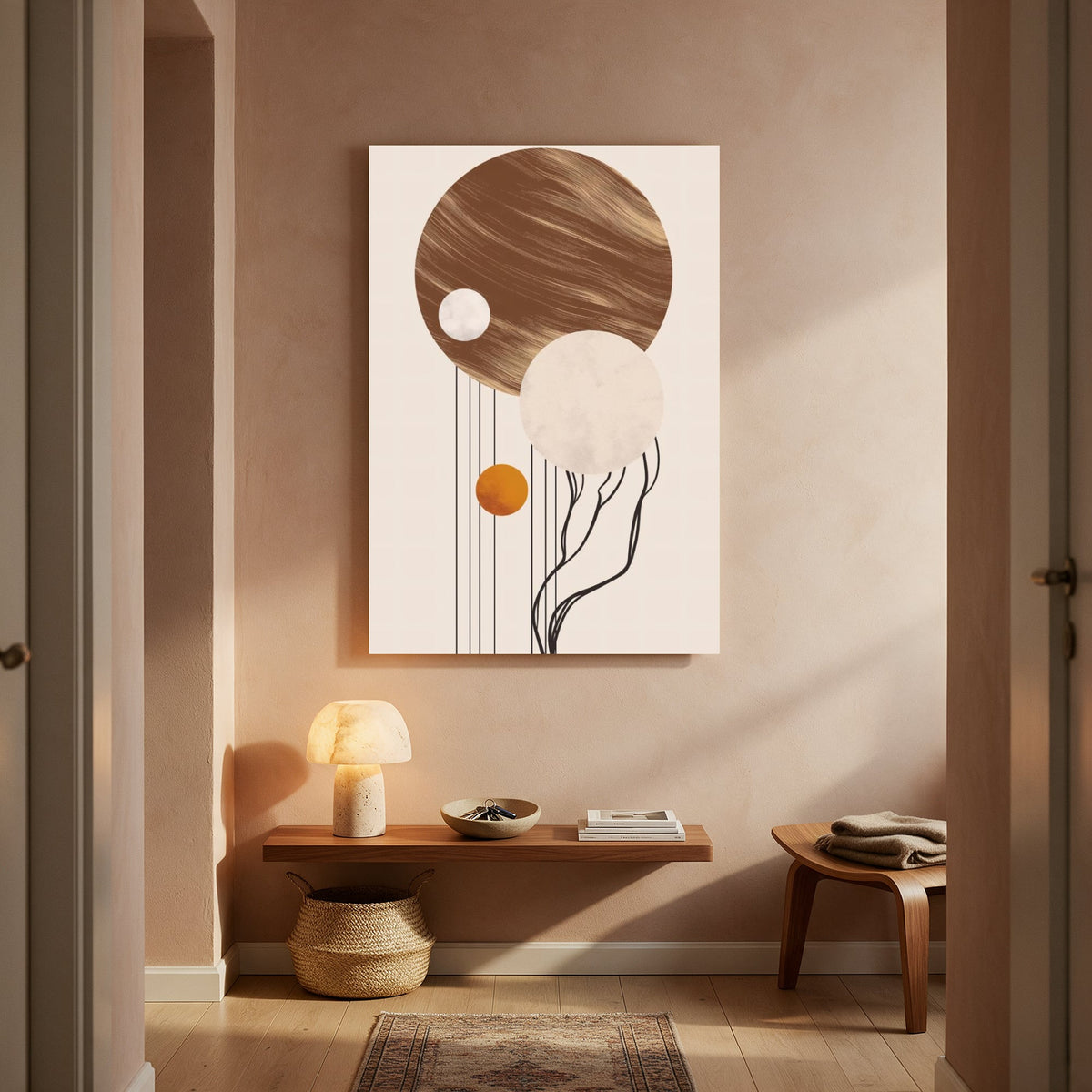 Textured Moon Portrait — Portrait Living Room- Final