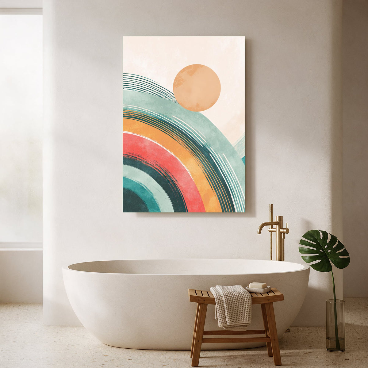 Coastal Rainbow Arch — Portrait Bathroom Final