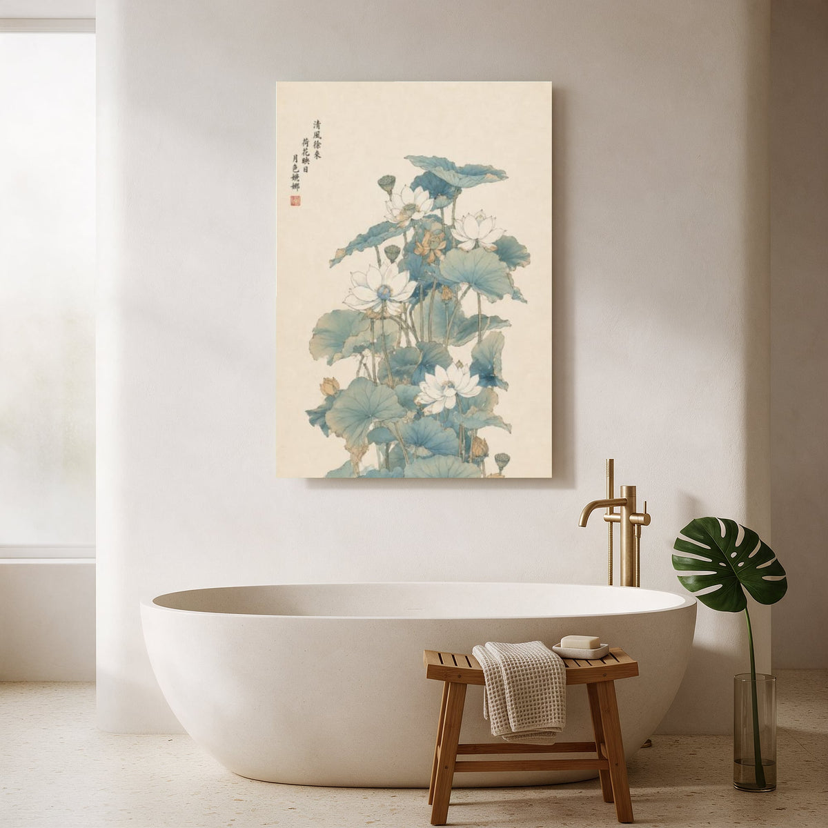 Pale Lotus Garden — Portrait Bathroom Final