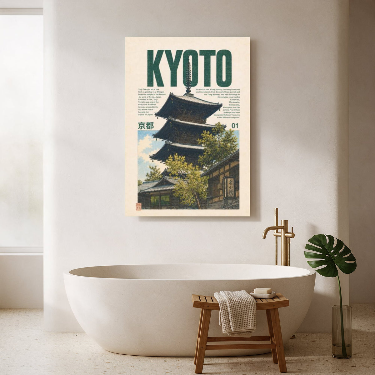 Kyoto Pagoda Poster — Portrait Bathroom Final