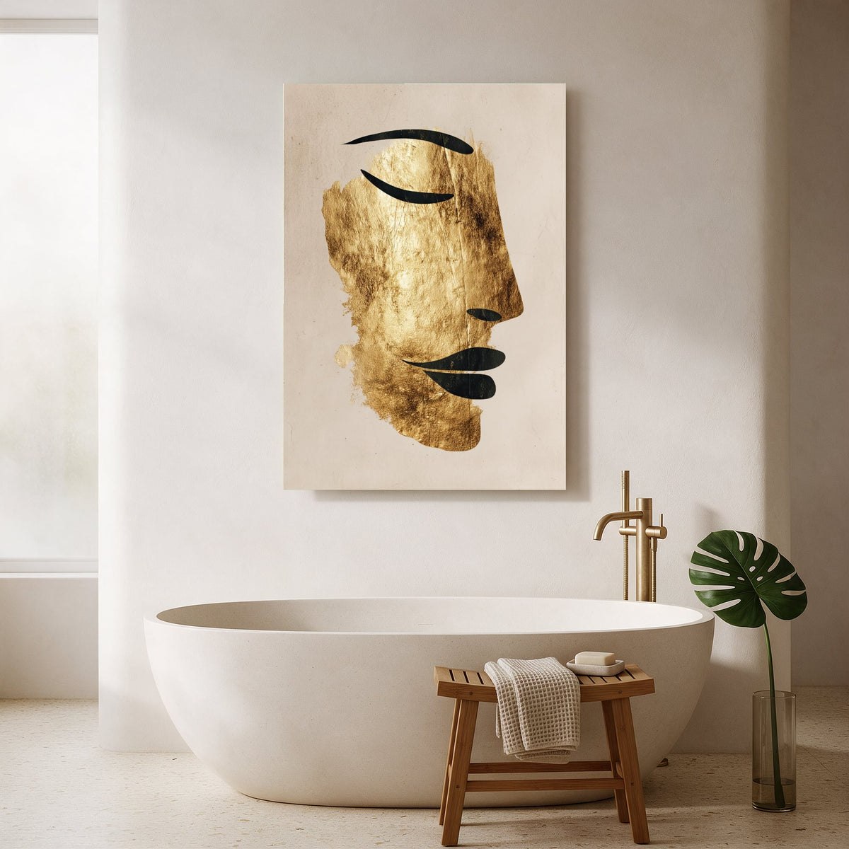 Golden Textured Profile — Portrait Bathroom Final