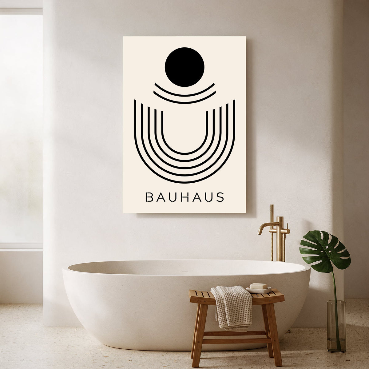 Bauhaus Sunrise Lines — Portrait Bathroom Final