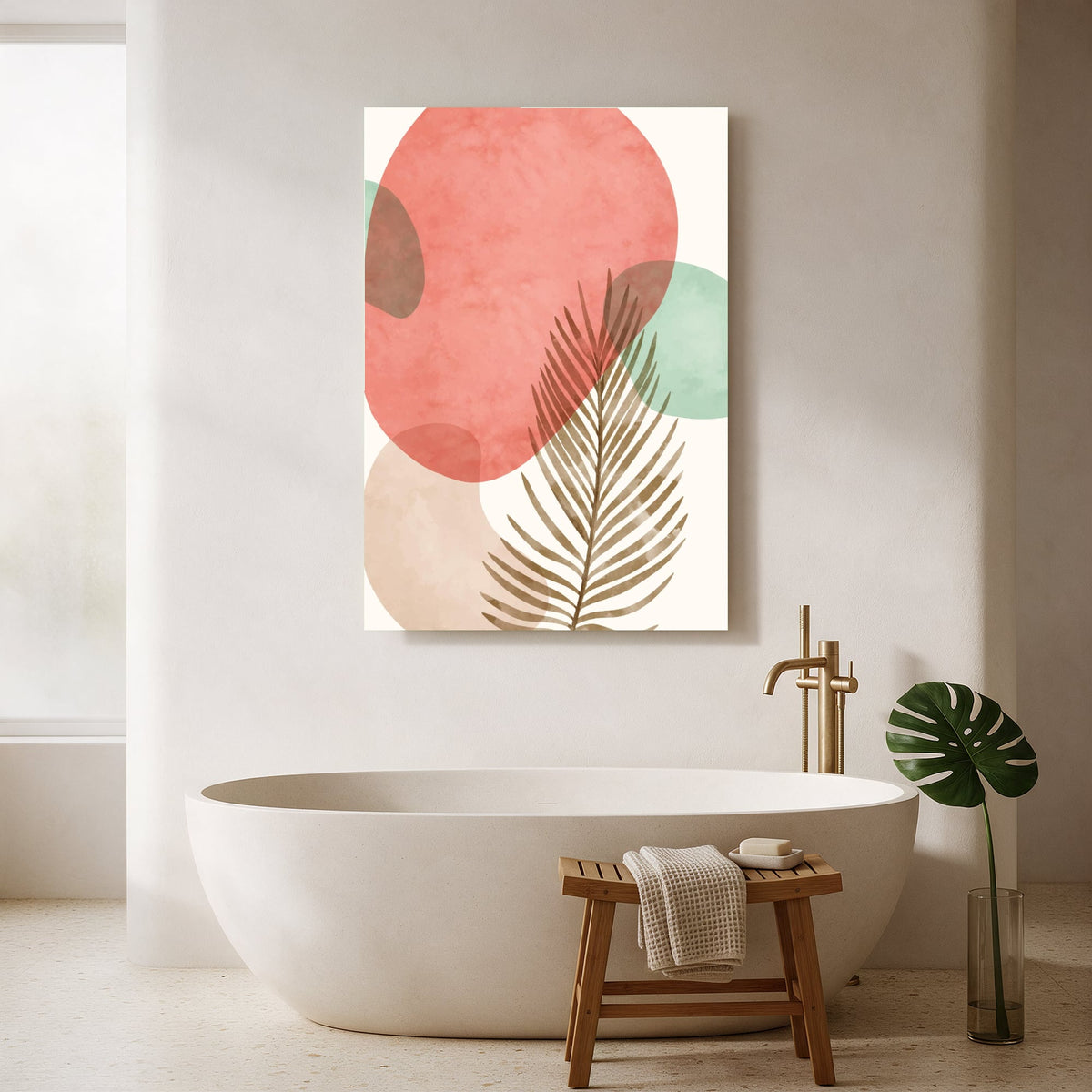 Coastal Palm Blossom — Portrait Bathroom Final