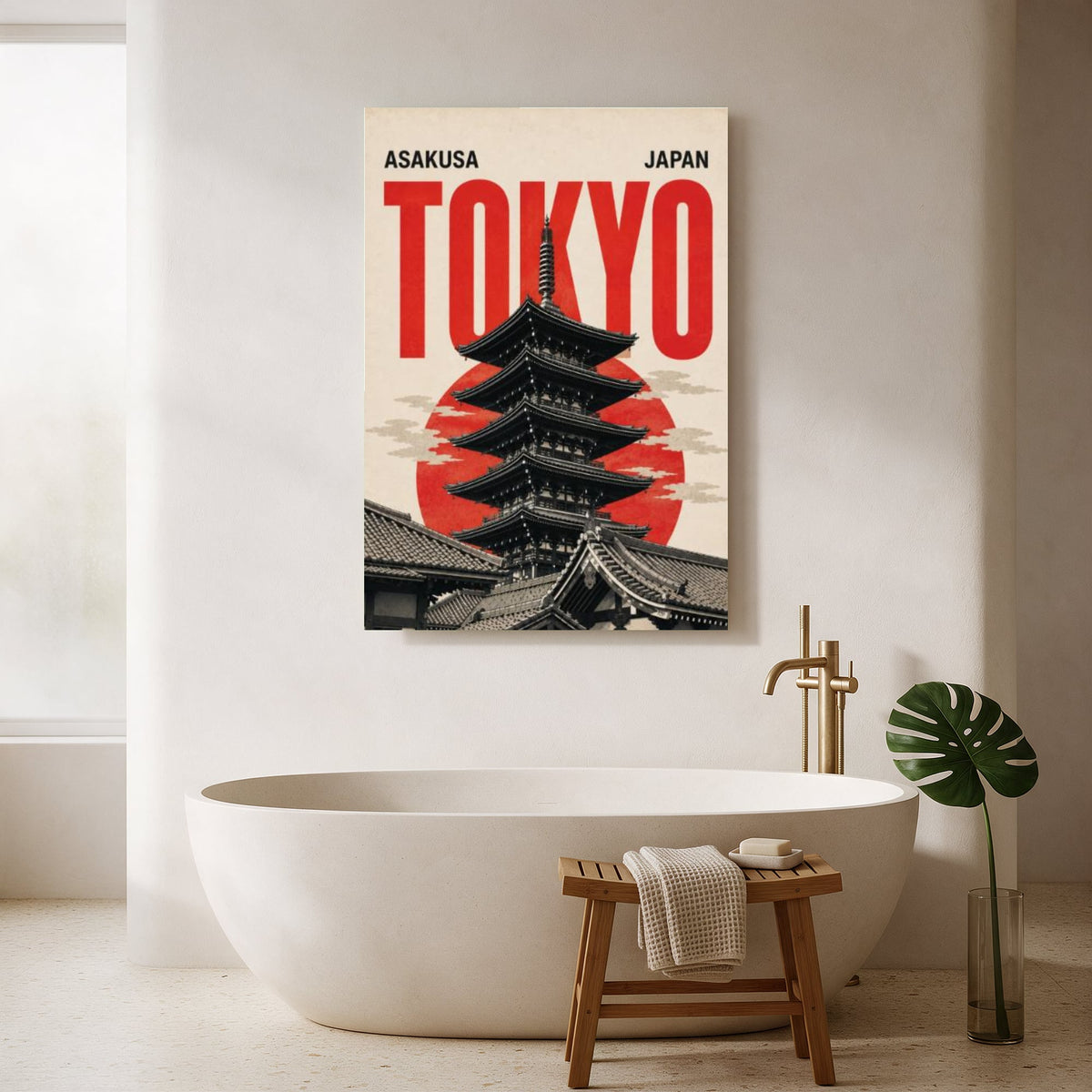 Tokyo Asakusa Poster — Portrait Bathroom Final