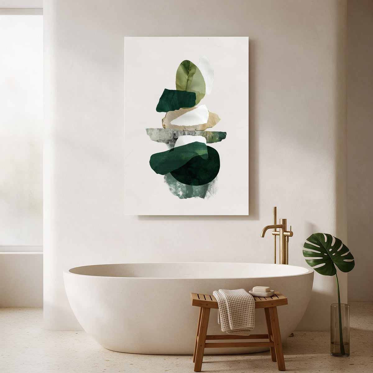 Sage Stone Balance — Portrait Bathroom Final