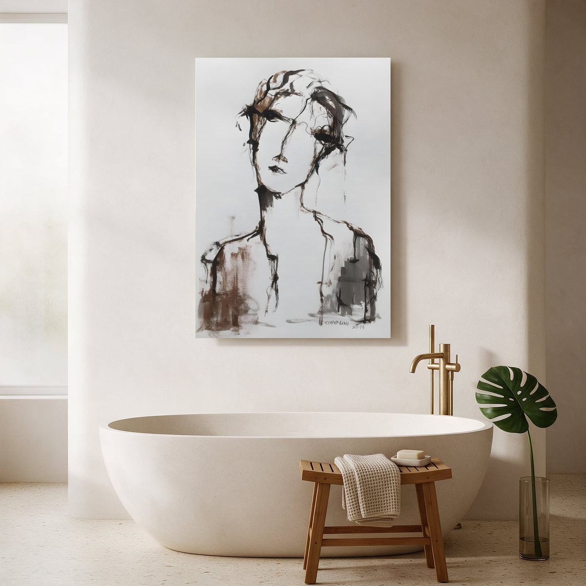 Pen Portrait Sketch — Portrait Bathroom Final