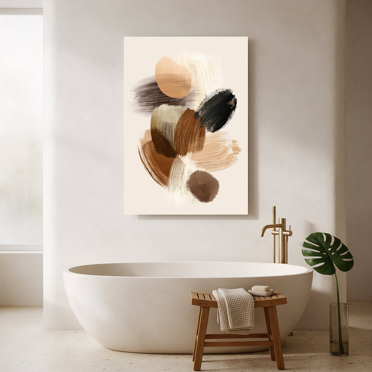 Earth Tone Brushwork — Portrait Bathroom Final