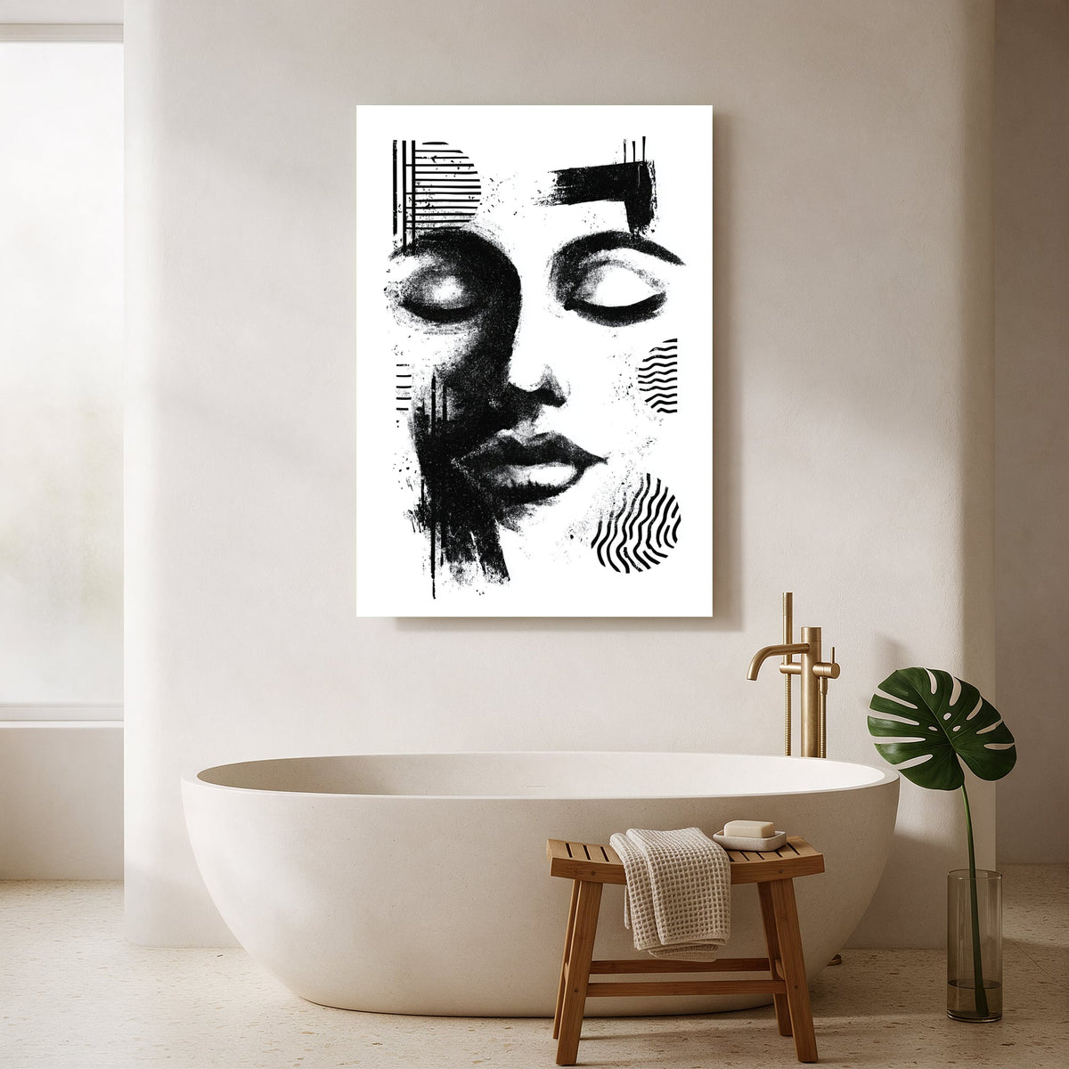 Line Art Portrait No1 — Portrait Bathroom Final