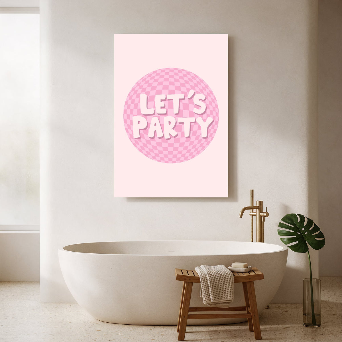 Let's Party Disco Ball — Portrait Bathroom Final