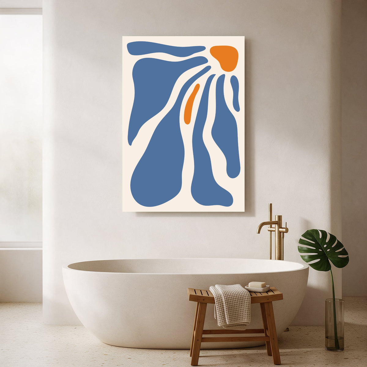 Ocean Flame Bloom — Portrait Bathroom Final