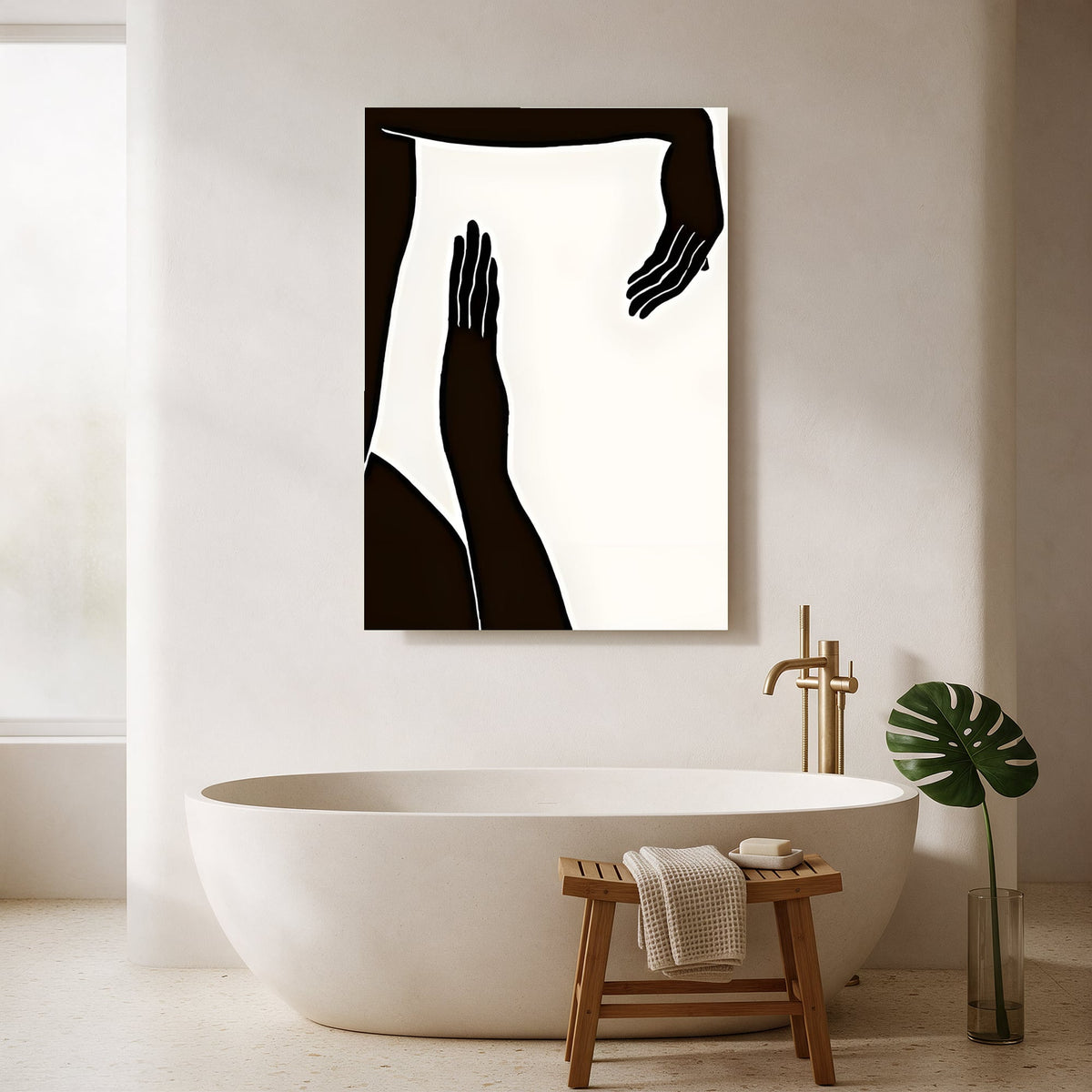 Hands and Silhouette — Portrait Bathroom Final