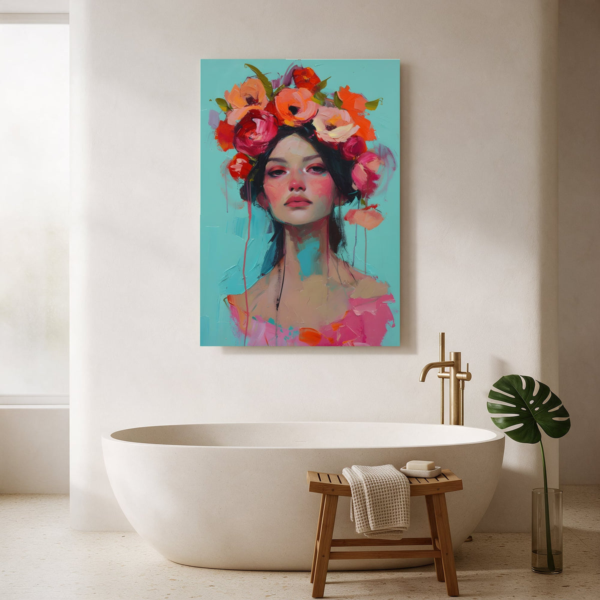 Flower Crown Girl — Portrait Bathroom Final