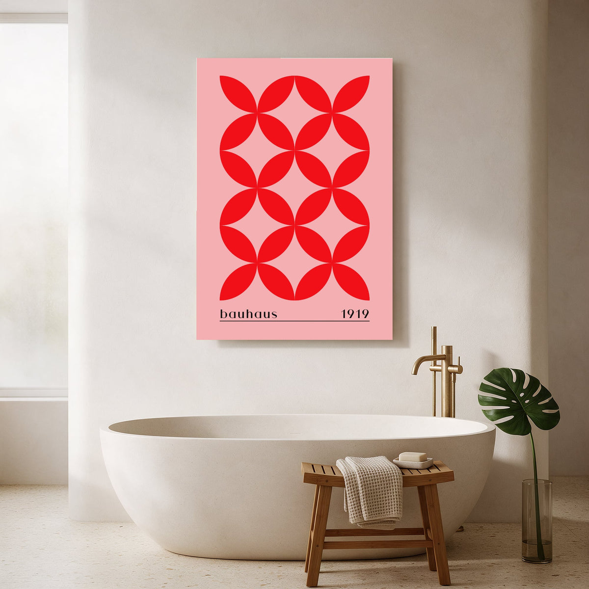 Bauhaus 1919 Geometric Print — Portrait Bathroom Final