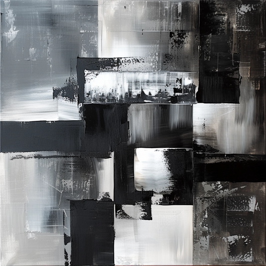 Modern Monochrome Abstract Print