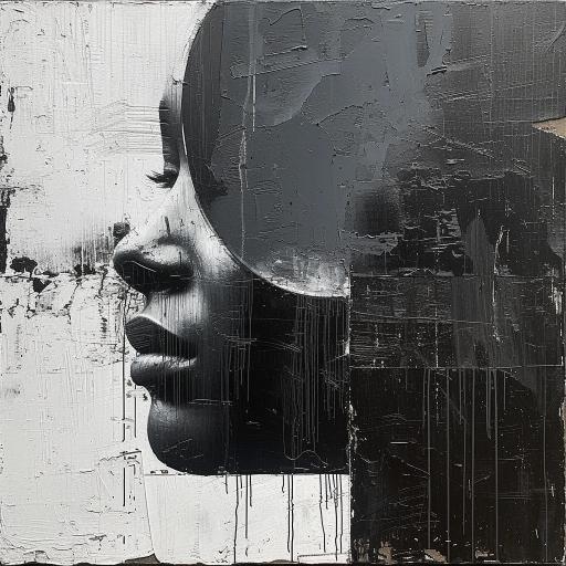 Painted Profile in Black