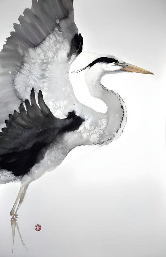 Heron in Flight