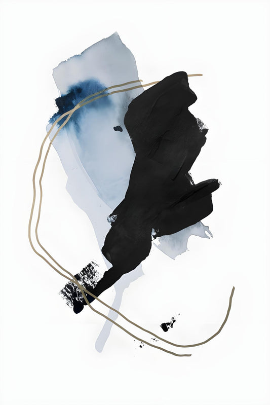 Blue Wash and Black Form